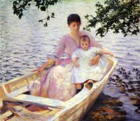 Mother and Child in a Boat