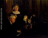 Edvard and Ni a Grieg at the piano