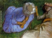 Young Women Resting in a Field