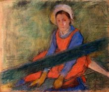 Woman Seated on a Bench