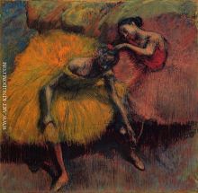 Two Dancers in Yellow and Pink