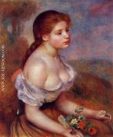 Young Girl with Daisies