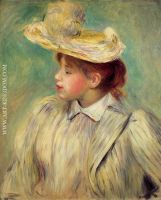 Young Woman in a Straw Hat 1