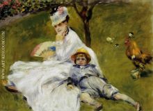Camille Monet and Her Son Jean in the Garden at Argenteuil
