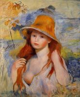 Young Woman in a Straw Hat 2