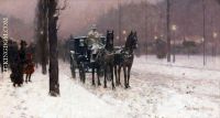 Street Scene with Hansom Cab