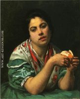 Peasant Woman Peeling an Orange