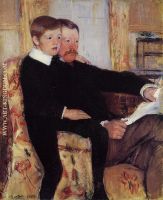 Portrait of Alexander J Cassat and His Son Robert Kelso Cassatt