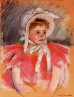 Simone in White Bonnet Seated with Clasped Hands no 1 