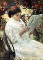 Woman Reading In A Garden