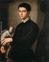 Portrait of a Man Holding a Statuette 