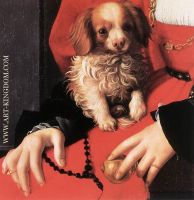 Portrait of a Lady with a Puppy detail 