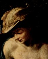 The education of Amor detail the head of Mercury