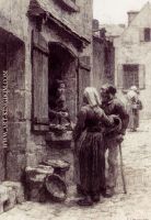 Breton Peasants Buying Fruit At Landerneau