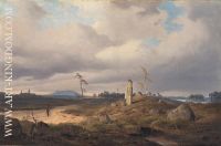 Andreas Achenbach Landscape with Rune Stone