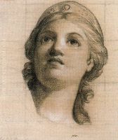 Study of a head for the Glory of the principles at Villa Albani