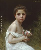 Little girl with a bouquet