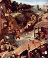 Pieter Bruegel the Elder Netherlandish Proverbs detail 2 