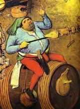 Pieter Bruegel the Elder The Fight between Carnival and Lent detail 2