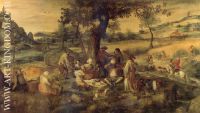 Landscape with harvesters and gypies resting An allegory of Summer 