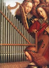 The Ghent Altarpiece Angels Playing Music detail 3 