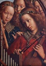 The Ghent Altarpiece Angels Playing Music detail 2 