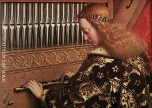 The Ghent Altarpiece Angels Playing Music detail 1 