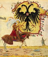 Emperor Maximilian triumph Reich banners and imperial sword
