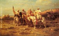 Arab Horsemen by a Watering Hole