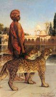 Palace Guard with Two Leopards