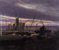 Boats-in-the-Harbour-at-Evening