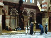 Prayer in the Mosque of Caid Bey in Cairo