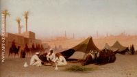 A late afternoon meal at an encampment Cairo