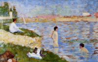 Bathing at Asnieres Bathers in the Water