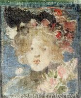 Head of a Girl with Roses 