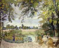 Figures Eating in a Garden by the Water A Decorative Panel for Bois Lurette