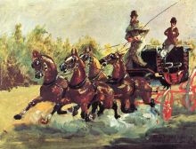 Alphonse de Toulouse Lautrec Driving His Four in Hand 1880 