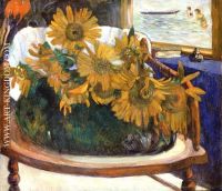 Still Life with Sunflowers on an Armchair