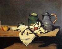 Still Life with Green Pot and Pewter Jug