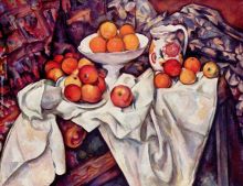 Still life with apples and oranges