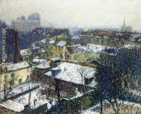 The Roofs of Paris in the Snow the View from the Artist s Studio