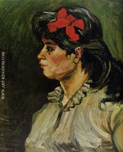 Portrait of a Woman with Red Ribbon