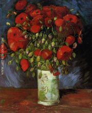 Vase with Red Poppies