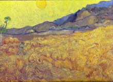 Wheat Fields with Reaper at Sunrise