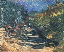 A Road at Saint Remy with Female Figure