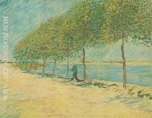 Promenade sur les berges pr s d Asni res 1887