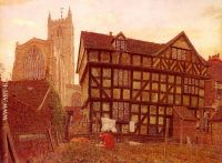 Church And Ancient Uninhabited House At Ludlow