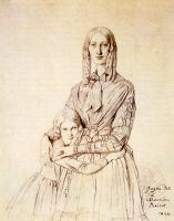 Madame Frederic Reiset born Augustine Modest Hortense Reiset and her daughter Theres Hort