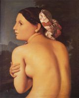 Half figure of a Bather