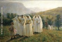 Young Women Going to a Procession